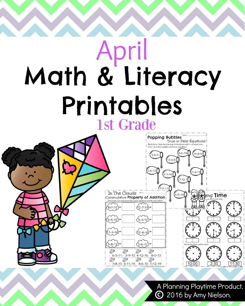 First Grade Worksheets For Spring - Planning Playtime | Spring Break Printable Worksheets