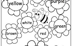 Flower Color Words Worksheet | My Future Classroom | Kindergarten | Free Printable Kindergarten Worksheets Color Words