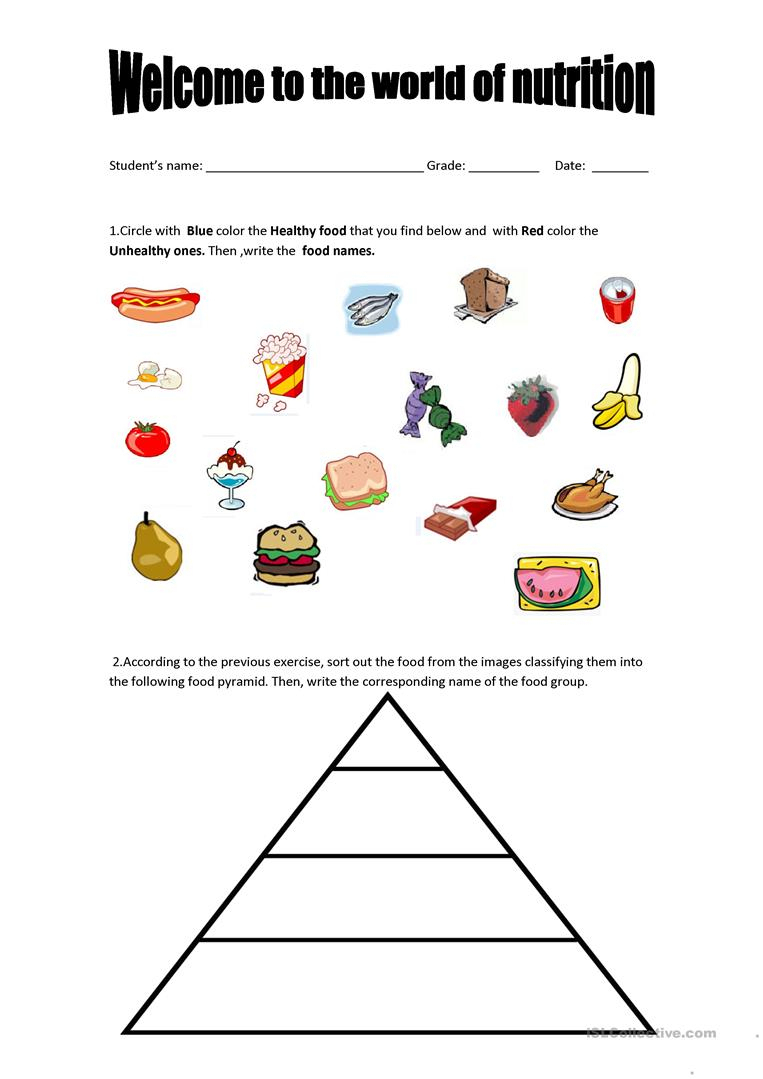 Eat The Rainbow Childrens Nutrition Worksheet Waterford Healthy Foods 