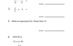 Fourth Grade Math Practice Worksheet - Free Printable Educational | 4Th Grade Printable Worksheets Language Arts