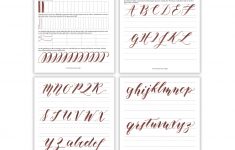 Free Basic Brush Pen Calligraphy Worksheet – The Postman's Knock | Calligraphy Worksheets Printable