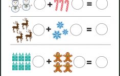 Free Christmas Themed Picture Math Worksheet - Love Note Printables | Free Printable Christmas Math Worksheets Kindergarten