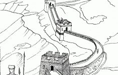 Free Coloring Page Coloring-Adult-Great-Wall-Of-China. Coloring Page | Great Wall Of China Printable Worksheet