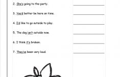 Free Contractions Worksheets And Printouts | Free Printable Contractions Worksheets