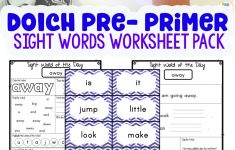 Free Dolch Pre-Primer Sight Words Worksheets - Fun With Mama | Free Printable Dolch Sight Words Worksheets