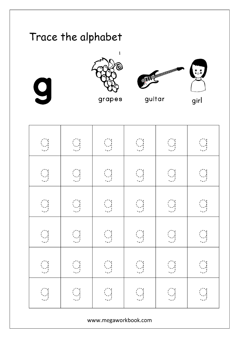 Free English Worksheets - Alphabet Tracing (Small Letters) - Letter | Free Printable Tracing Letters And Numbers Worksheets