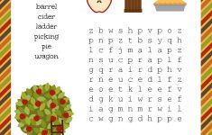 Free Fall Festive Apple Picking Word Search Printable Worksheet | Fall Word Search Printable Worksheets