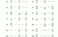 Free Fraction Worksheets Adding Subtracting Fractions | Maths | Free Printable Adding Fractions Worksheets