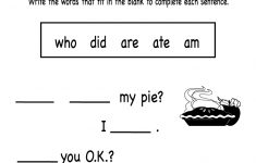 Free Kindergarten English Worksheet Printable | Children Education | English Worksheets Free Printables