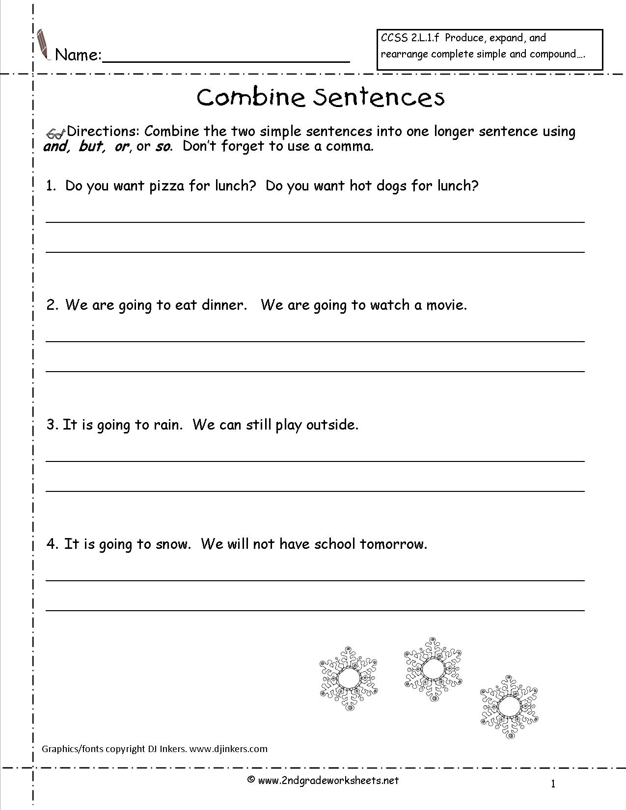 First Grade Writing Worksheets Free Printable Worksheet Template 