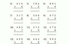 Free Multiplication Worksheets Multiplication 3 Digits1 Digit 4 | Free Printable Double Digit Multiplication Worksheets