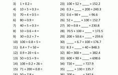 Free Online Math Worksheets Place Value Tenths 5 | Math | Math | Free Printable Worksheets On Place Value For Fifth Grade