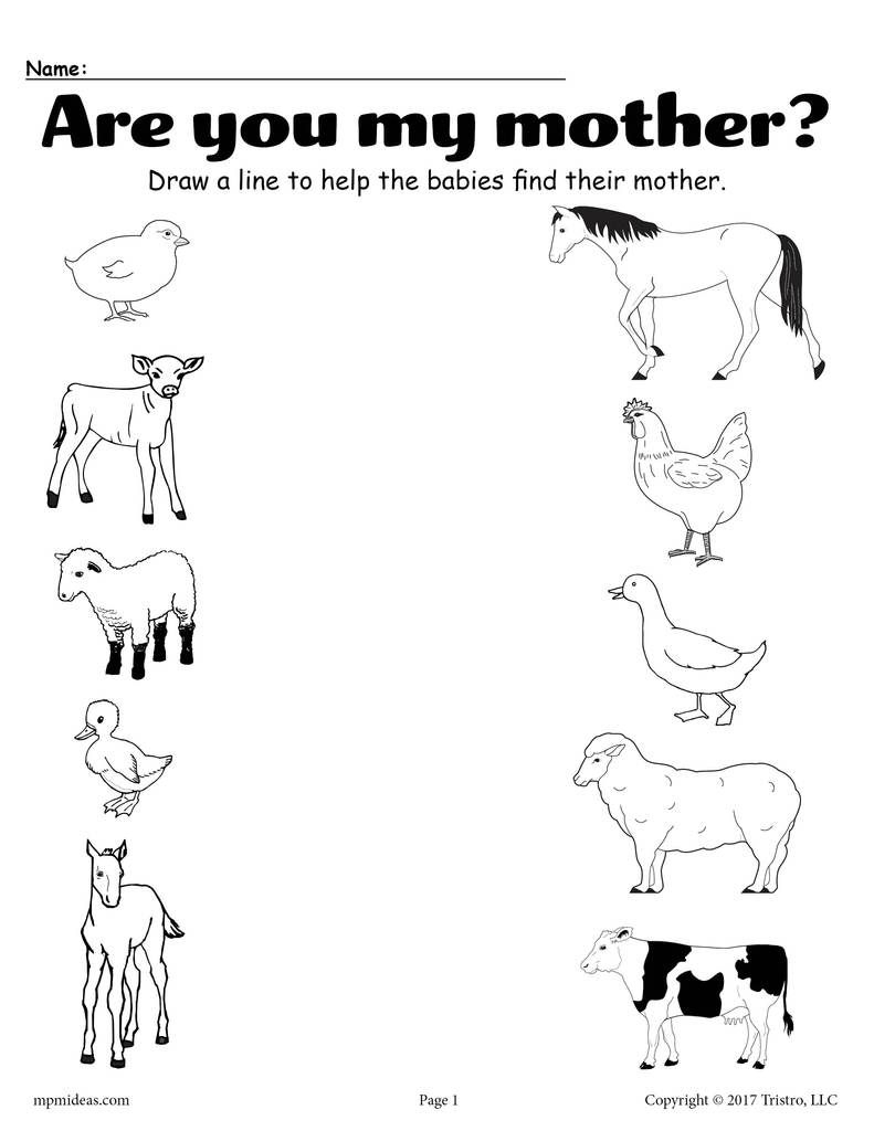 Are You My Mother Printable Worksheets - Lexia's Blog