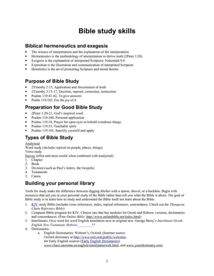 Free Printable Bible Study Worksheets For Adults - Lexia's Blog