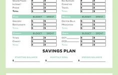 Free Printable Budget Worksheet Planner Insert Page. Personal | Free Online Printable Budget Worksheet
