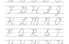 Free Printable Cursive Handwriting Worksheet For Kindergarten - Free | Printable Handwriting Worksheets For Kindergarten