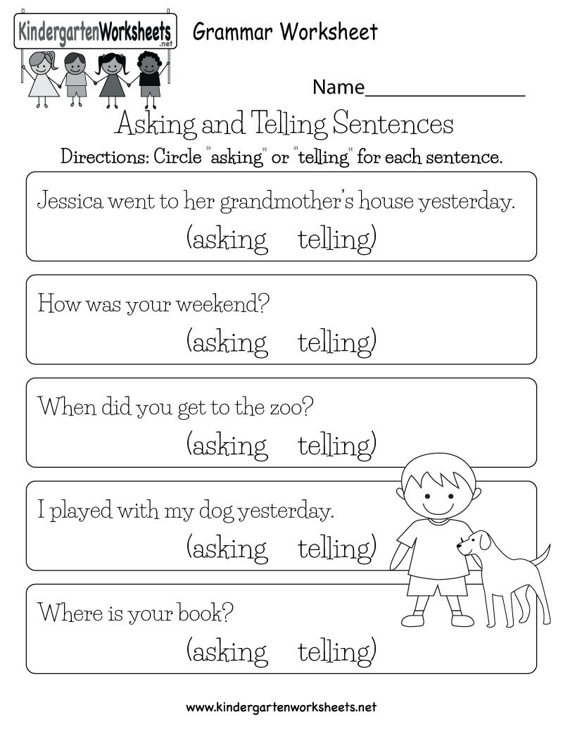 Free Printable English Comprehension Worksheet For Kindergarten | Printable English Worksheets