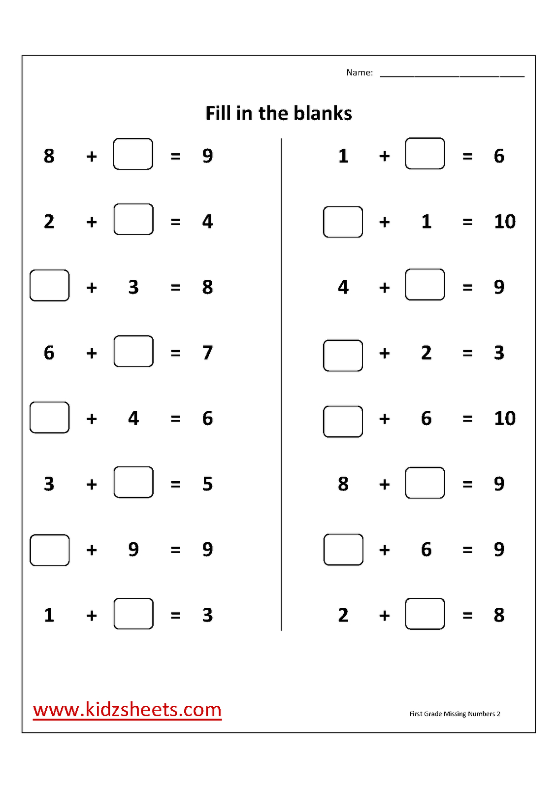Free Printable First Grade Worksheets, Free Worksheets, Kids Maths | Free Printable First Grade Worksheets