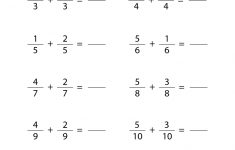 Free Printable Learning Fractions Worksheet For Fourth Grade | Free Printable 4Th Grade Math Fraction Worksheets