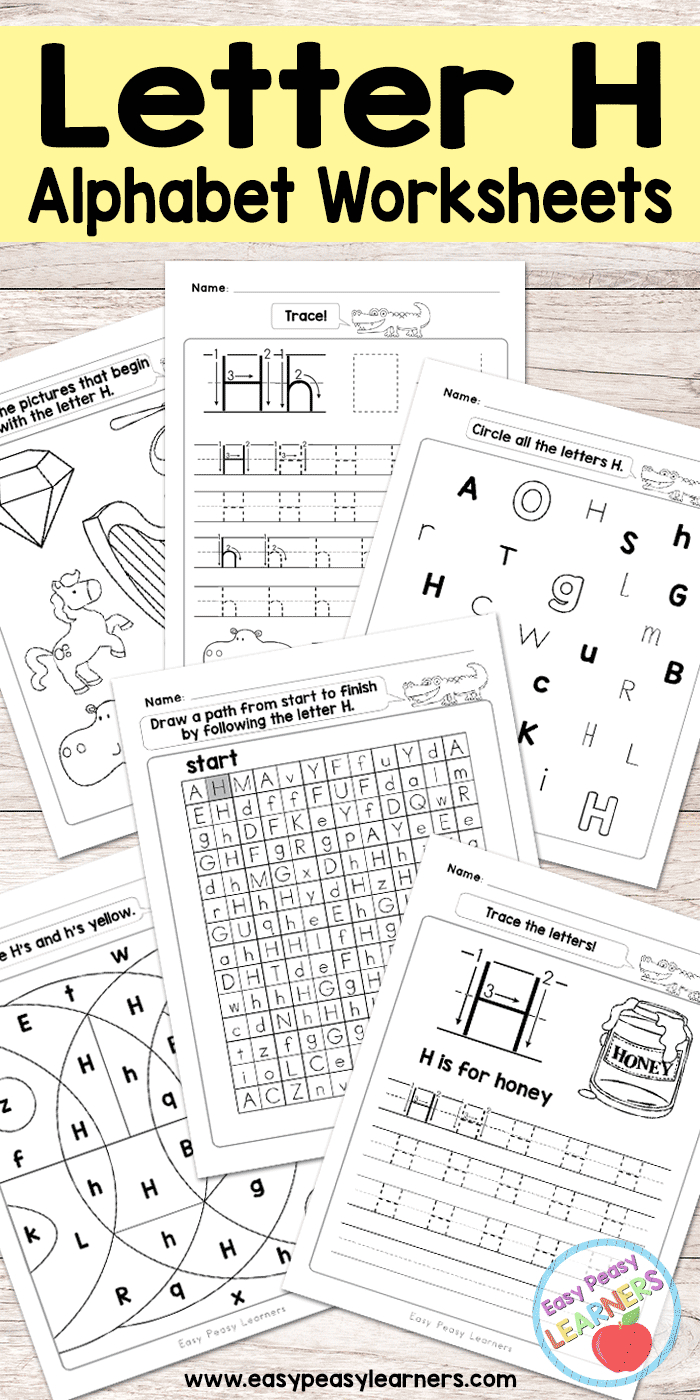 Free Printable Letter H Worksheets - Alphabet Worksheets Series | Free Printable Letter Recognition Worksheets