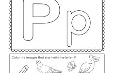 Free Printable Letter P Coloring Worksheet For Kindergarten | Free Printable Letter P Worksheets