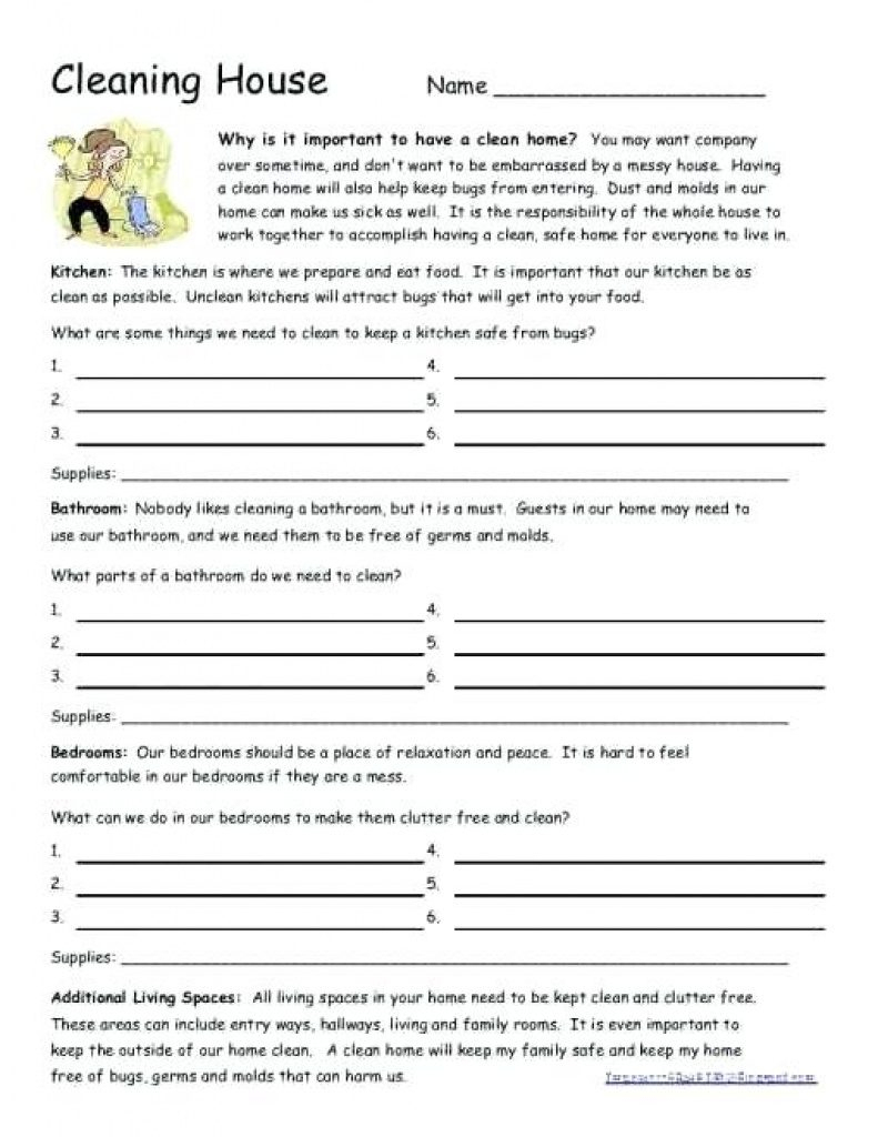 Free Printable Life Skills Worksheets | Free Printable - Free | Free Printable Life Skills Worksheets For Adults