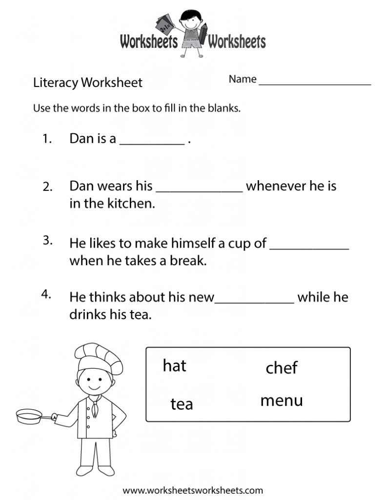 Free Printable Literacy Worksheets For Adults | Free Printables ...