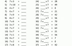 Free Printable Math Sheets 7 Times Table Test 1 | Korrutustabel | Homeschooling Paradise Free Printable Math Worksheets Third Grade