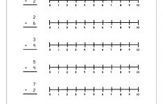 Free Printable Number Addition Worksheets (1-10) For Kindergarten | Free Printable Number Line Worksheets