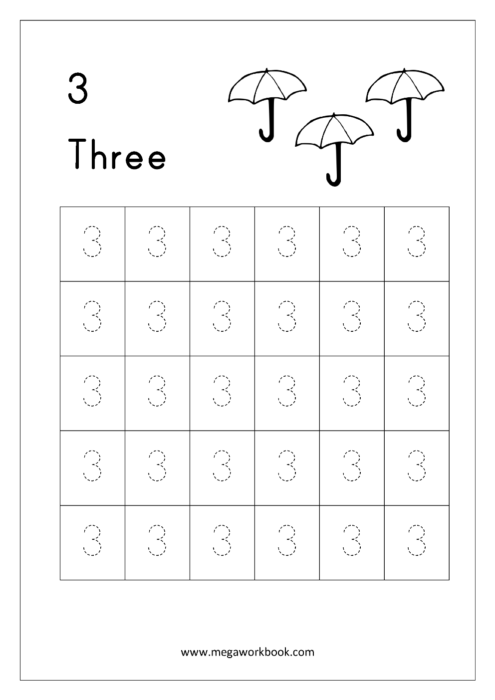 Writing Numbers Worksheet Kids Learning Activity Printable Printable Number Tracing