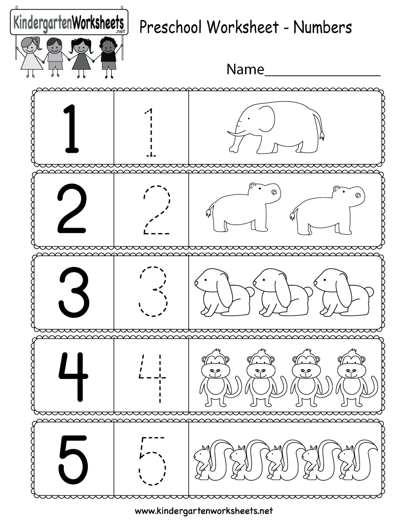Free Printable Preschool Worksheet Using Numbers For Kindergarten | Printable Preschool Worksheets