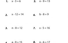 Free Printable Solving Equations Worksheet For Seventh Grade | Printable Solving Equations Worksheets