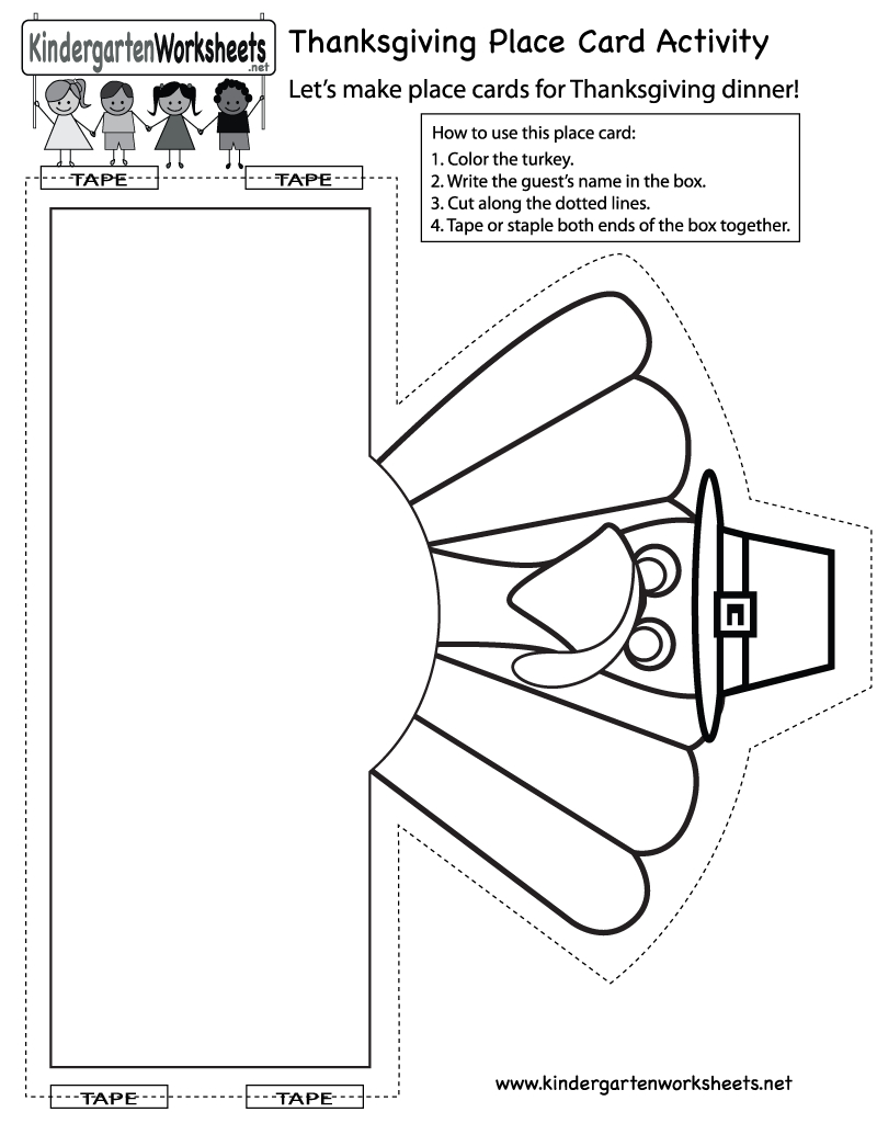 Kindergarten Thanksgiving Math Worksheet Printable Teaching 