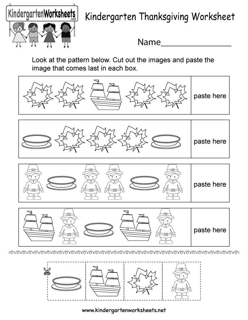 Free Printable Thanksgiving Worksheet For Kindergarten - Free | Free Printable Thanksgiving Worksheets