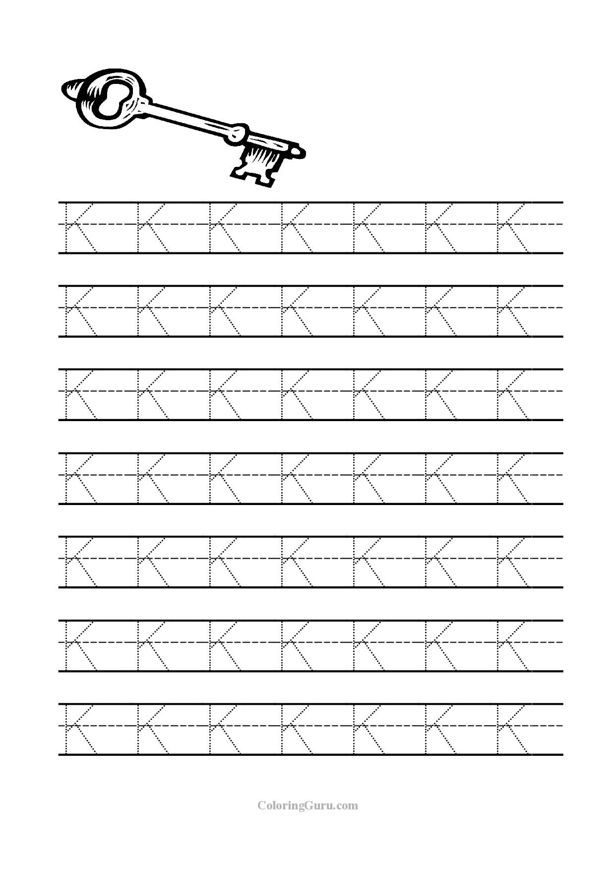 Free Printable Tracing Letter K Worksheets For Preschool | Kids | Letter K Worksheets Printable
