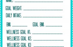 Free Printable Weight Loss Goal Worksheet - Debt Free Spending | Free Printable Calorie Counter Worksheet