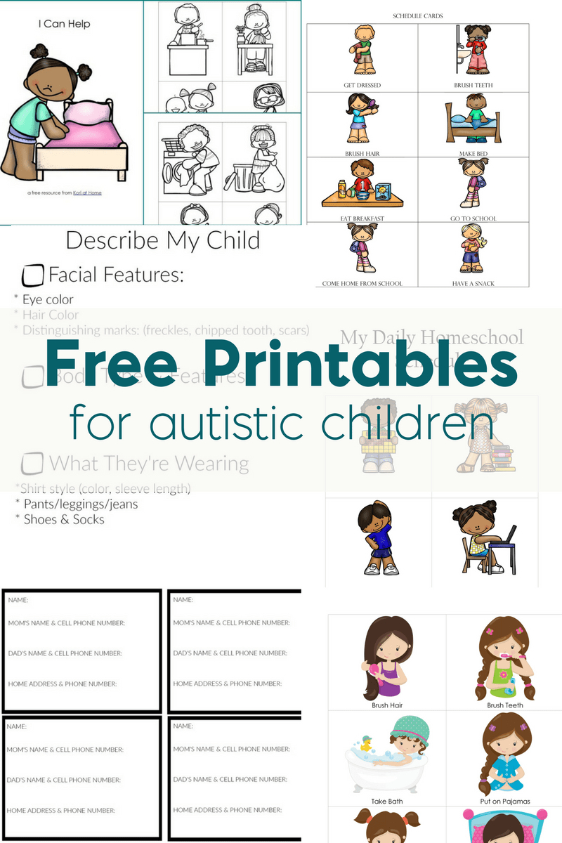 Free Printable Autism Worksheets - Lexia's Blog