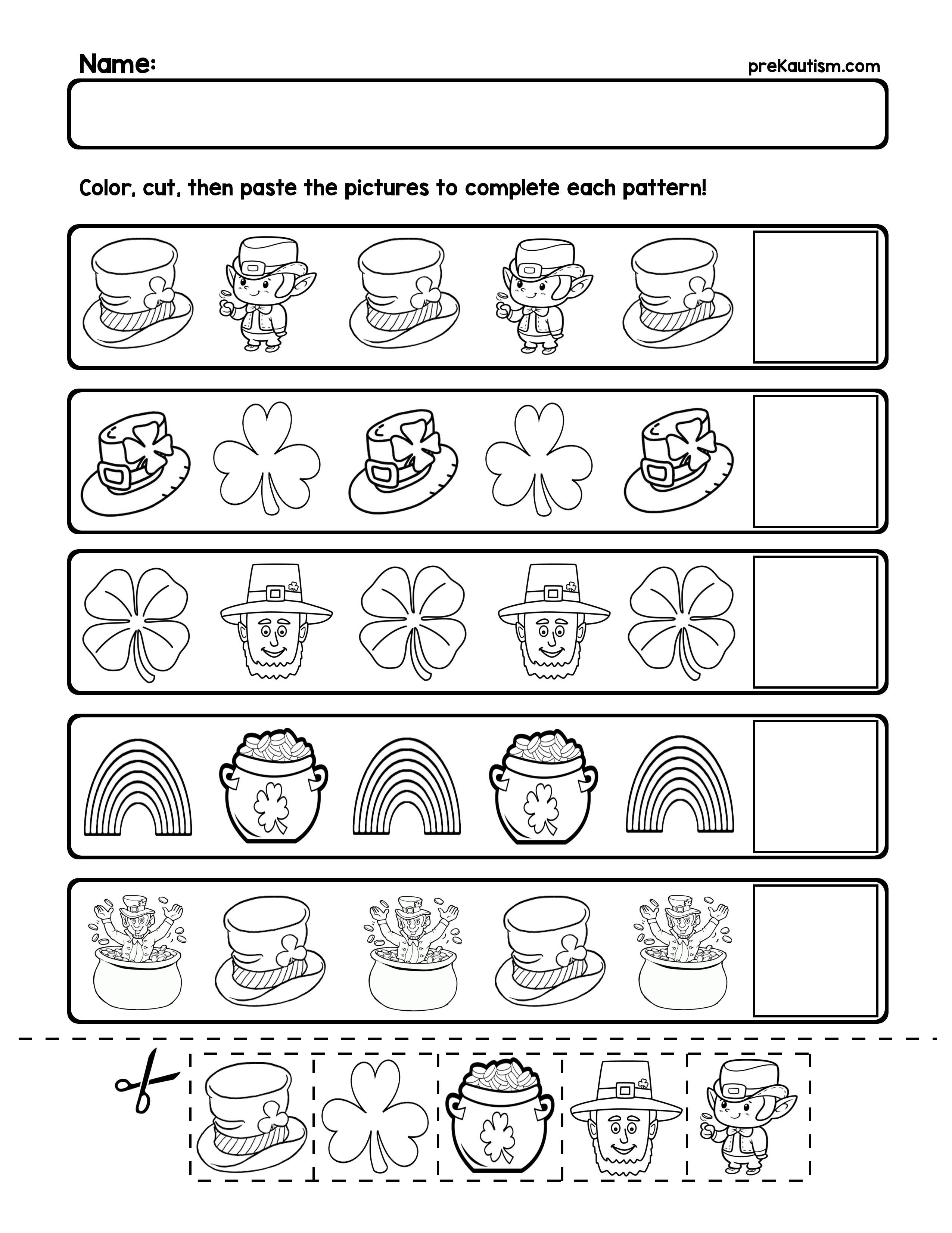 Free Printable St Patrick Day Worksheets Lexia's Blog