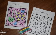 Free Valentines Day Colorsight Words | 123 Homeschool 4 Me | Free Printable Kindergarten Worksheets Color Words