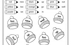 Free Winter Literacy Worksheet For Kindergarten (No Prep | Alina V | Free Printable Kindergarten Worksheets Color Words