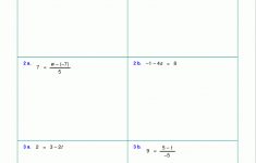 Free Worksheets For Linear Equations (Grades 6-9, Pre-Algebra | Printable Equation Worksheets