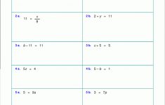 Free Worksheets For Linear Equations (Grades 6-9, Pre-Algebra | Printable Solving Equations Worksheets