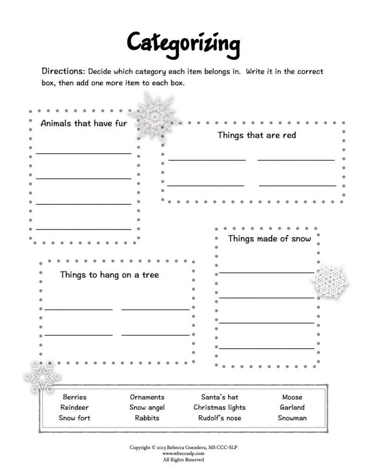 Free Aphasia Printable Worksheets For Adults