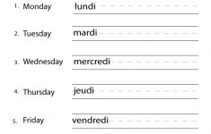French Days Of The Week Worksheet - Free Printable Educational Worksheet | Free Printable French Worksheets For Grade 1