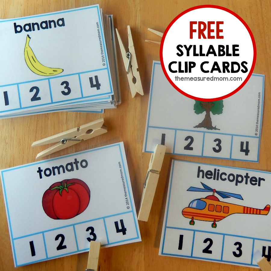 Fun Syllable Count Activity - The Measured Mom | Free Printable Syllable Worksheets For Kindergarten