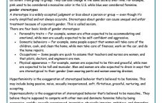 Gender Stereotypes Worksheet - Free Esl Printable Worksheets Made | Stereotypes Printable Worksheets