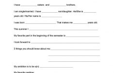 Getting To Know Me Worksheet - Free Esl Printable Worksheets Made | Printable Getting To Know You Worksheets