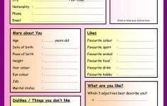 Getting To Know You - Questionnaire Worksheet - Free Esl Printable | Printable Getting To Know You Worksheets