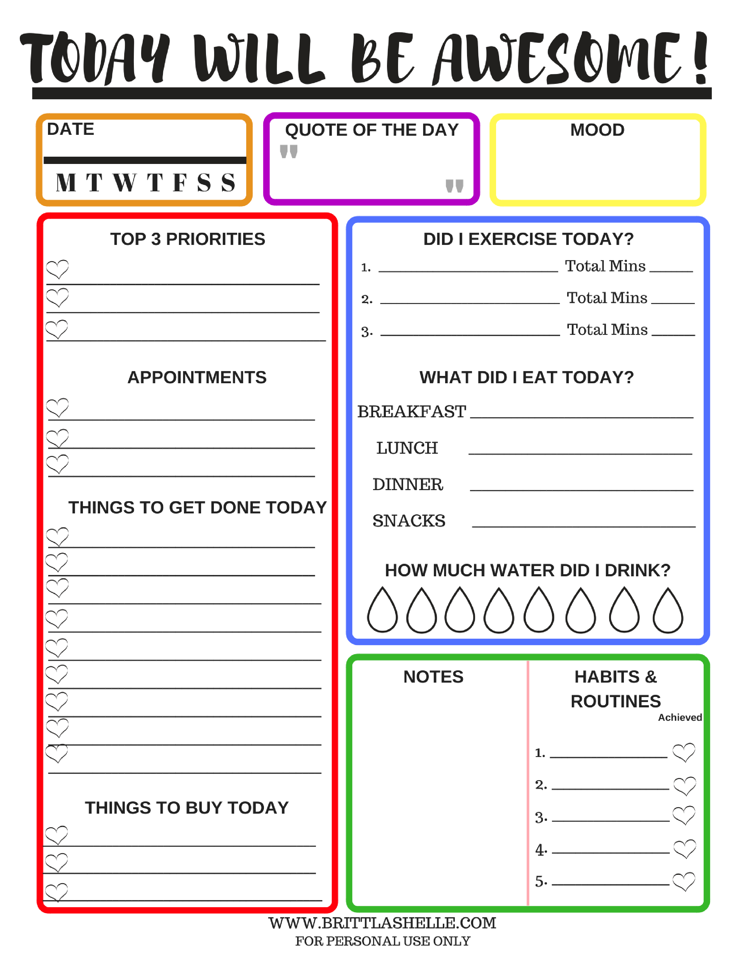 Printable Goal Setting Worksheet For High School Students - Lexia's Blog