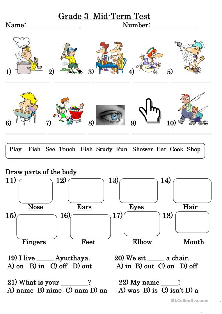 Grade 3 Test Worksheet - Free Esl Printable Worksheets Madeteachers | Printable Worksheets For Year 3